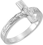 Crucifix Ring R-16613 Ladies
