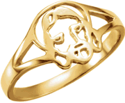 Chastity Ring, R-16615 Ladies comes in Yellow Gold, White Gold and Sterling Silver