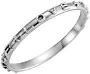 Chastity Ring R-16616 Ladies True Love comes in Yellow Gold, White Gold and Sterling Silver