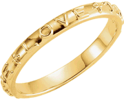 Chastity Ring, R-16617 Gents or Ladies True Love comes in Yellow Gold, White Gold and Sterling Silver