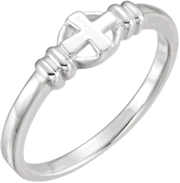 Chastity Ring  / Purity Ring, R-7028 Ladies  comes in Yellow Gold, White Gold and Sterling Silver