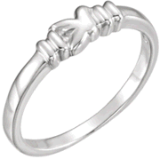 Chastity Ring, R-7034 Ladies Dove Ring comes in Yellow Gold, White Gold and Sterling Silver